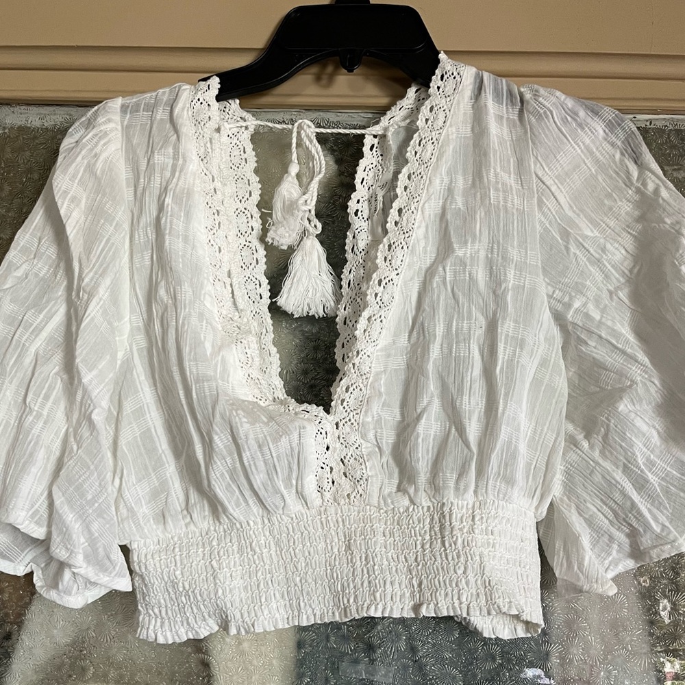White crop top